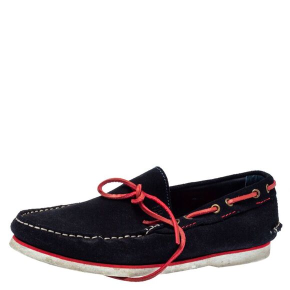 CH Carolina Herrera Black Suede Loafers Size 41